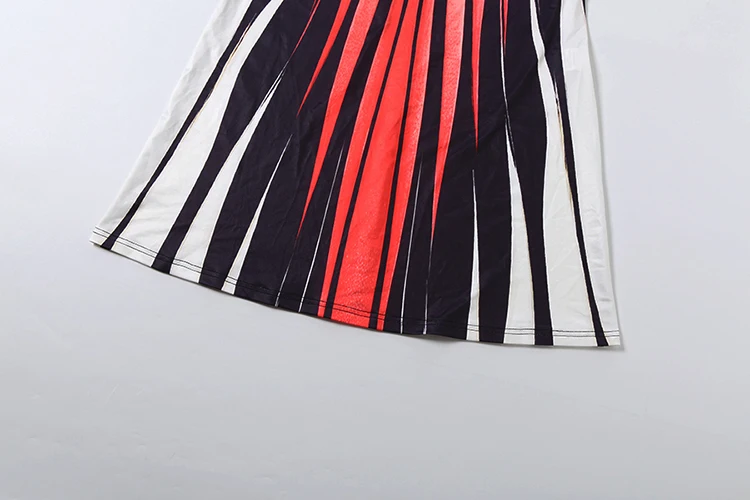 Weird Puss Buntes gestreiftes langes Kleid für Damen, mit Schnürung, Neckholder, rückenfrei, Fledermausärmel, Mitternachts-Abendkleid, Partykleid, gerafft, elegantes Vestido – Detail 9