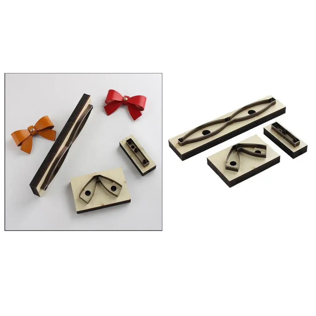 

Деревянные вырубные ножи для кожи в форме банта, шаблон для тиснения, инструмент для скрапбукинга, для изготовления кожаных кошельков своими руками