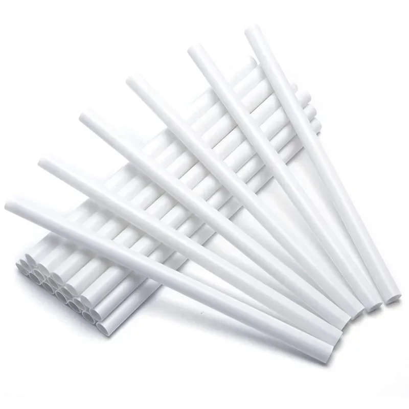 24 Pcs Stacking Cake Straws Cake Support Rods Plastic Dowel Rods Tiered Cake Construction and Stacking White Plastic Sticks