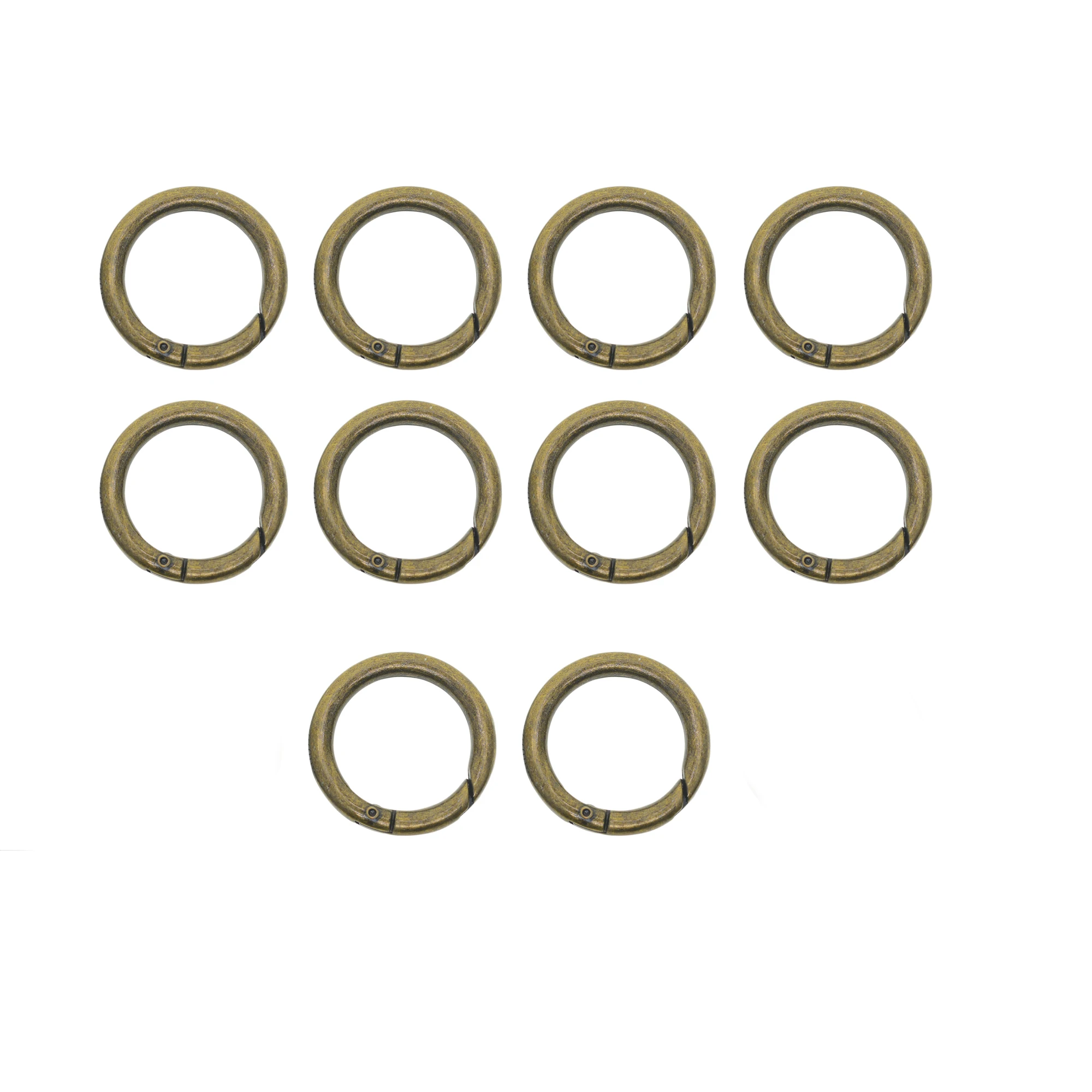 10 Pcs Small Bronze Alloy Snap Spring Clips
