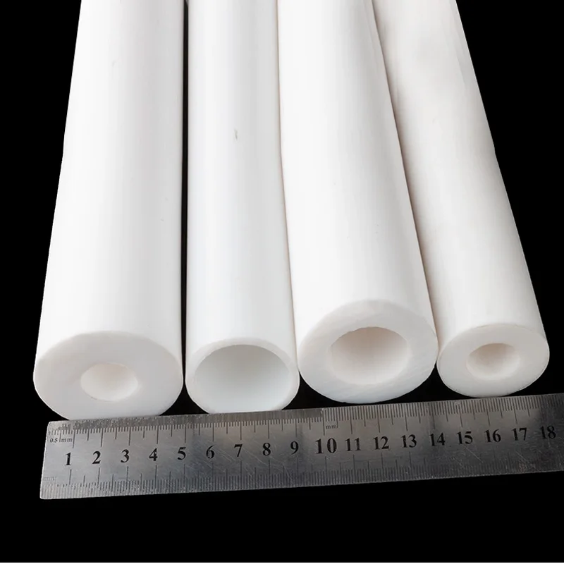 1Pc Length 500mm White PTFE Tube Polytetrafluoroethylene Hollow Pipes Rod Environment-friendly Non-toxic ID 8-45mm /OD 12-55mm