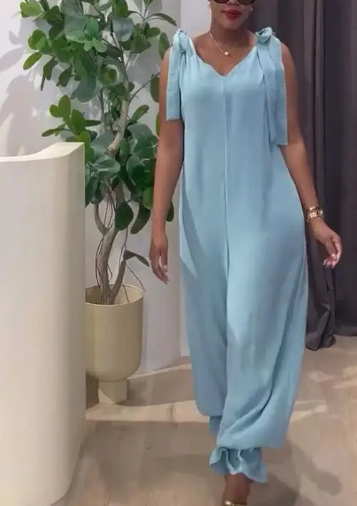 

New Fashion 2025 Elegant Sexy Hot Selling Casual Strap Loose Ankle Long Jumpsuit