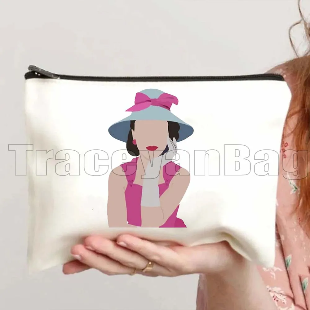 The Marvelous Mrs Maisel Cute Fan Gifts Canvas Cosmetic Makeup Toilet Bag Pencil Case Pouch Key Coin Purse Storage Cotton Bags
