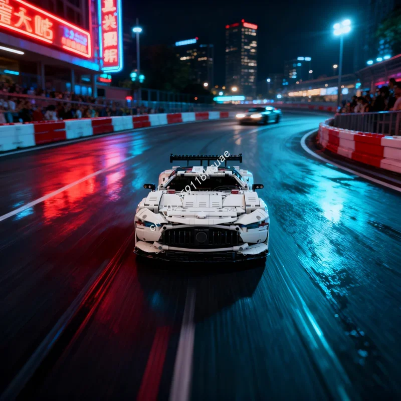 2853 pçs moc mercedesed benz visão gt 1 8 rc modelo técnico construção blocos de presente natal diy brinquedos idéia educação tijolo crianças