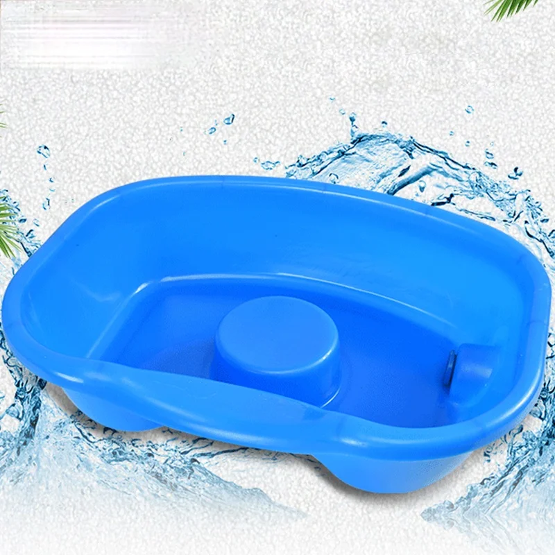 Super Big Neck Rest Hair Washing Basin Bowl Sink Drain Tube Handicap Bed Basin Portable Shampoo Basin for The Disabled Bedridden