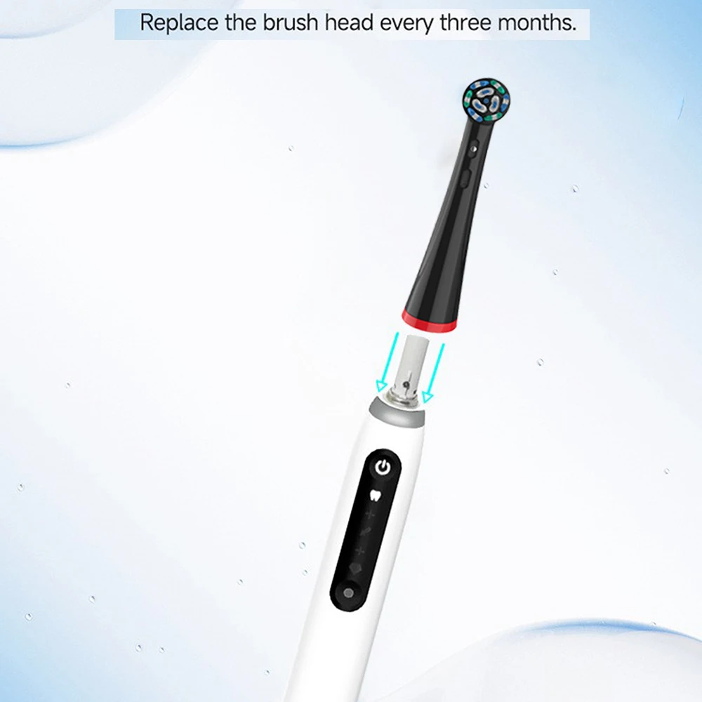 iO 2/4/8 Stück Ersatzköpfe kompatibel mit Oral B iO 2/3/4/5/6/7/8/9/10 Deep Clean Series elektrische Zahnbürste (Schwarz/Weiß) – Detail 5