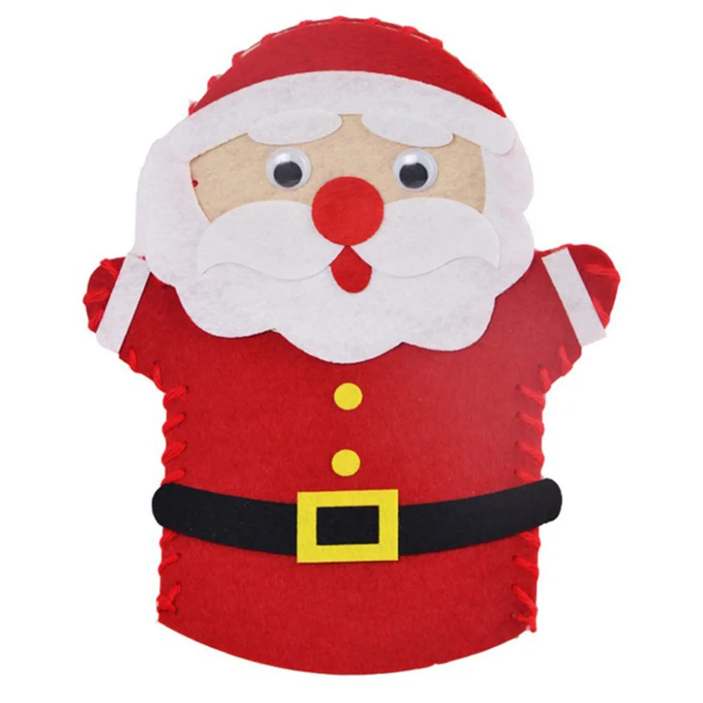 Kit fai da te in tessuto da 3 pezzi Materiali artigianali per bambini Forniture d'arte natalizia Decorazione per feste Set di materiali fai da te natalizi