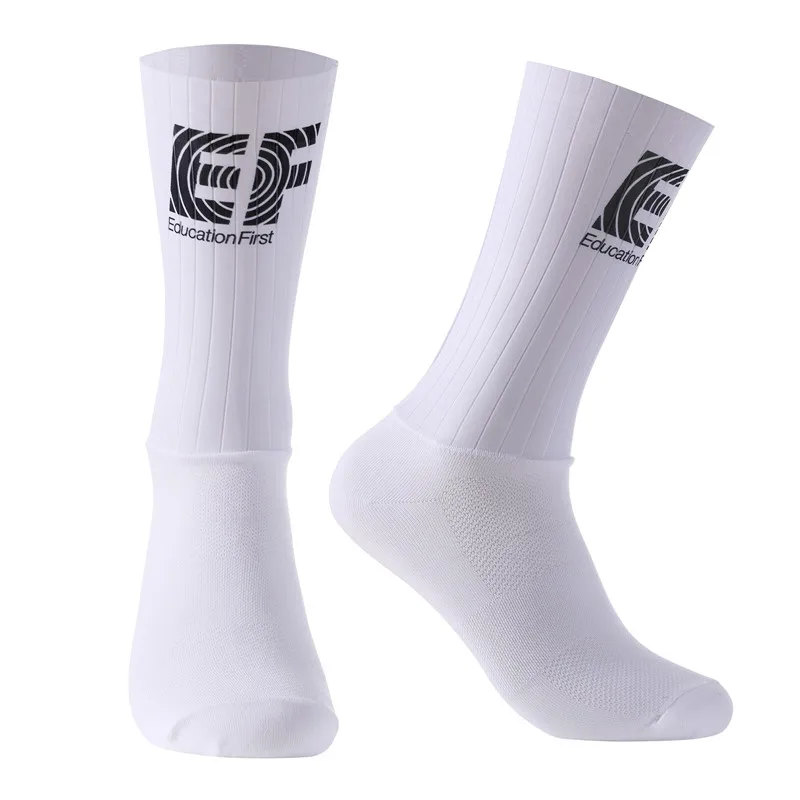 Chaussettes de cyclisme coordonnantes en silicone pour hommes et femmes, accessoire de sport, de vélo, de course, d'été