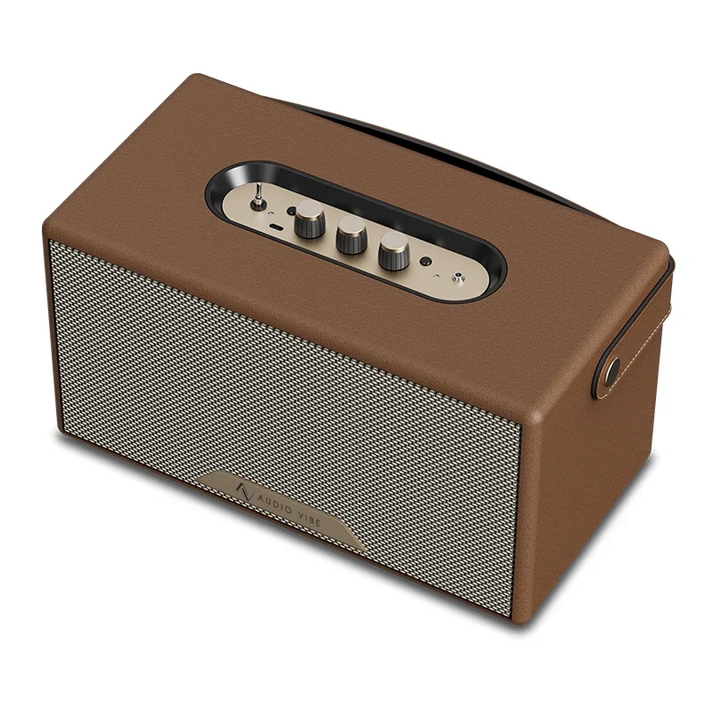 YYHC-2024 New Product Retro Wood Bluetooth Speaker 80W Portable Wireless Woofers and Home Theatres Speakers Audio System Sound