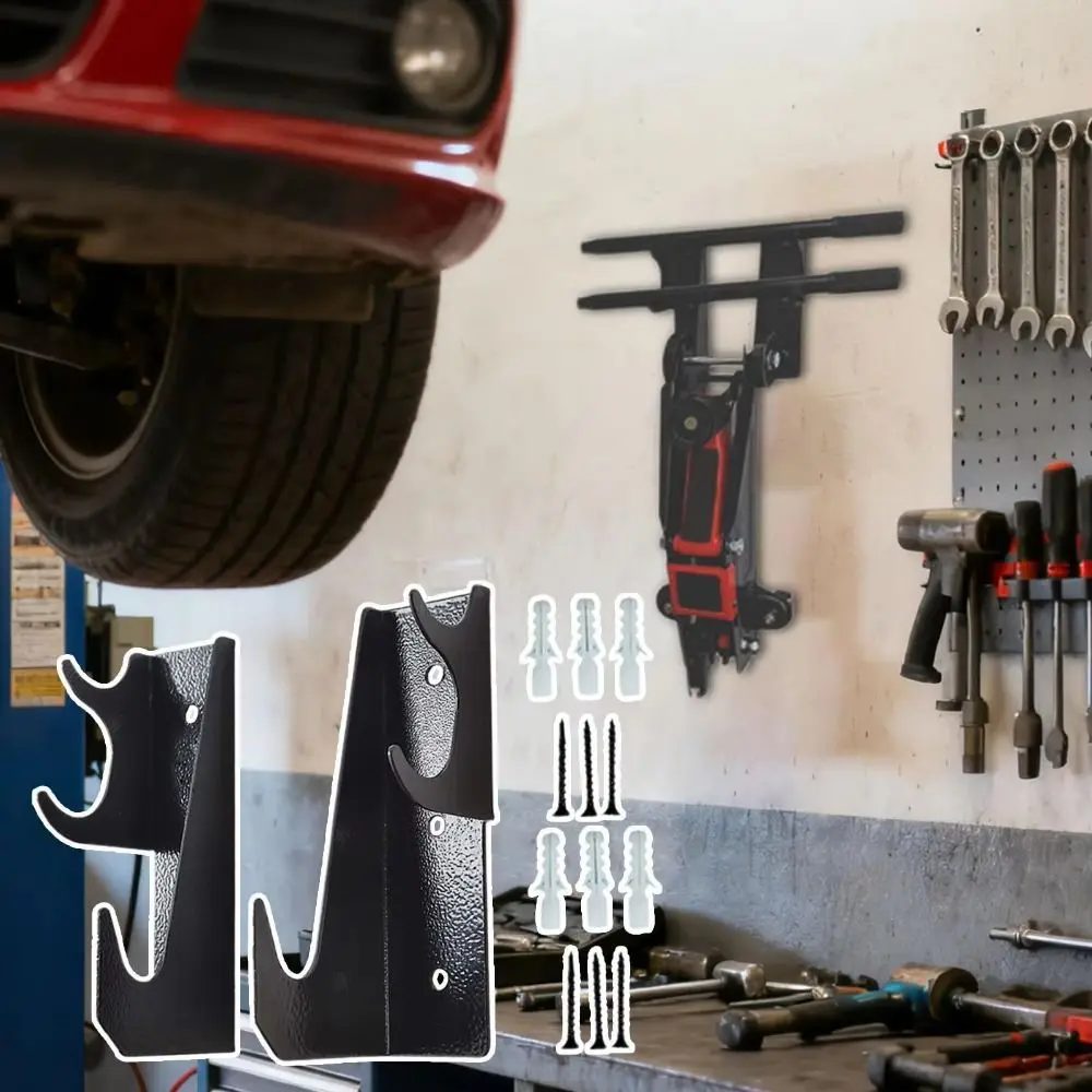 

2 шт., сверхмощный стальной настенный кронштейн, двойной крючок, дизайн, компактный домкрат, стеллаж для хранения, универсальный кронштейн, долговечность