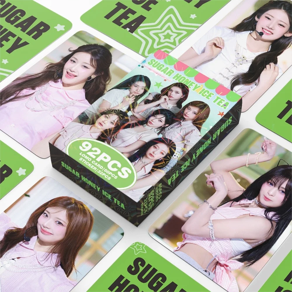 55/92PCS Photocards Coréennes des Nouveaux Idols Coréens, Nouvel Album « SUGAR HONEY ICE TEA », RUKA AHYEON RORA PHARITA RAMI ASA CHIQUITA, Cartes Lomo HD