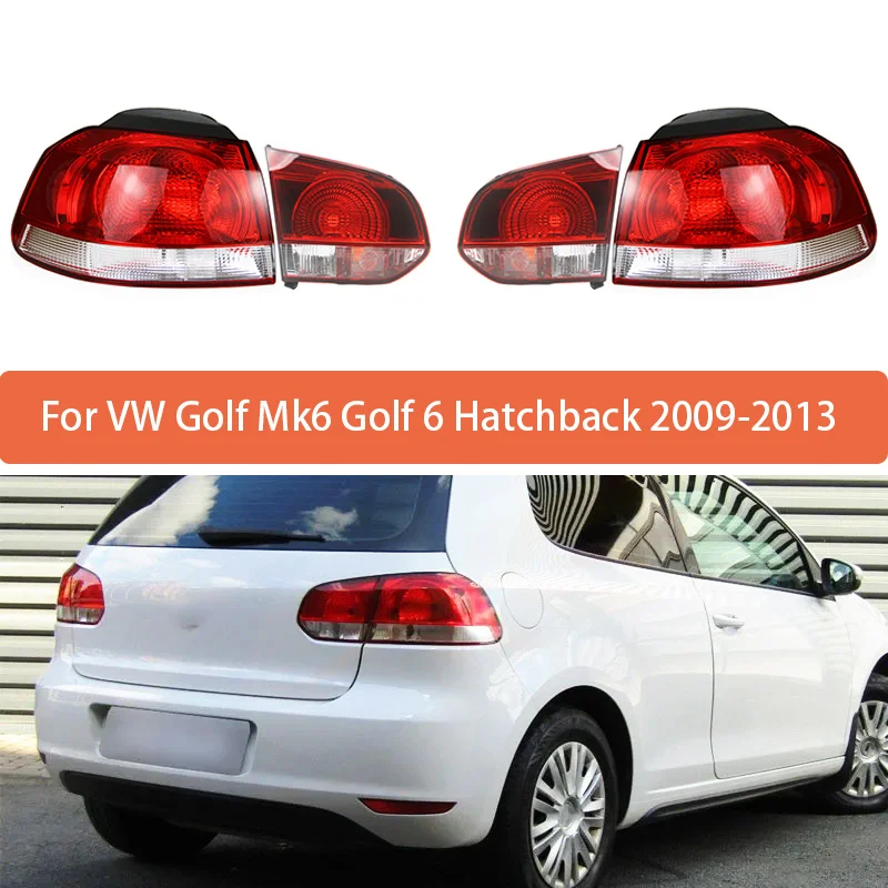 1Pc Tail Light For VW Golf Mk6 Golf 6 Hatchback 2009 2010 2011 2012 2013 Rear Taillight Warning Light Reversing Light