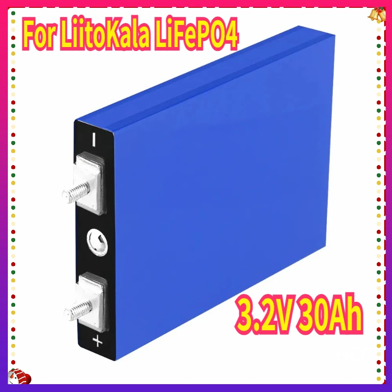 

For LiitoKala 3.2V 30Ah LiFePO4 Battery Cell Lithium Iron Phosphate Deep Cycles for Diy 12V 24V 36V 48V Solar Energy UPS Power
