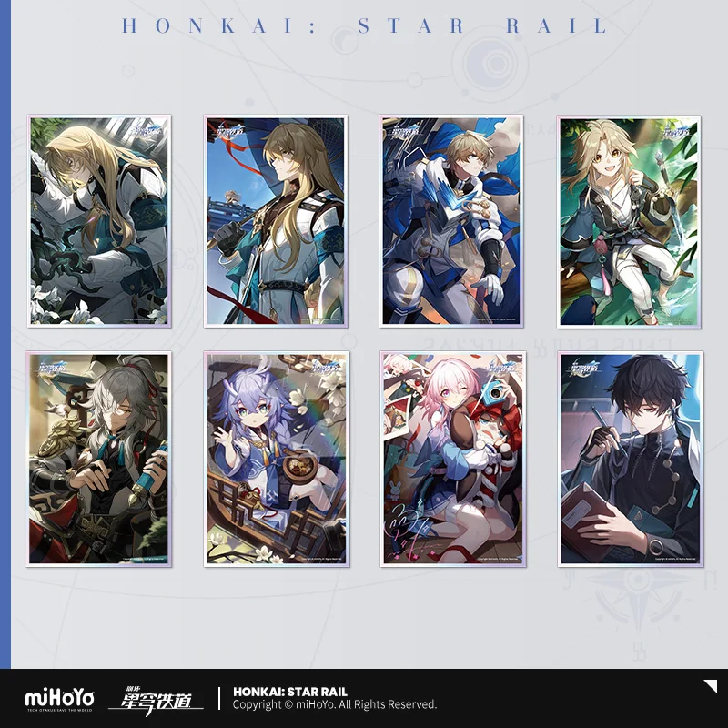 Pre-sale Official Anime Game Honkai: Star Rail Merch Luocha Gepard Yan Qing Jing Yuan Bai Lu March 7th Dan Heng Acrylic Shikishi