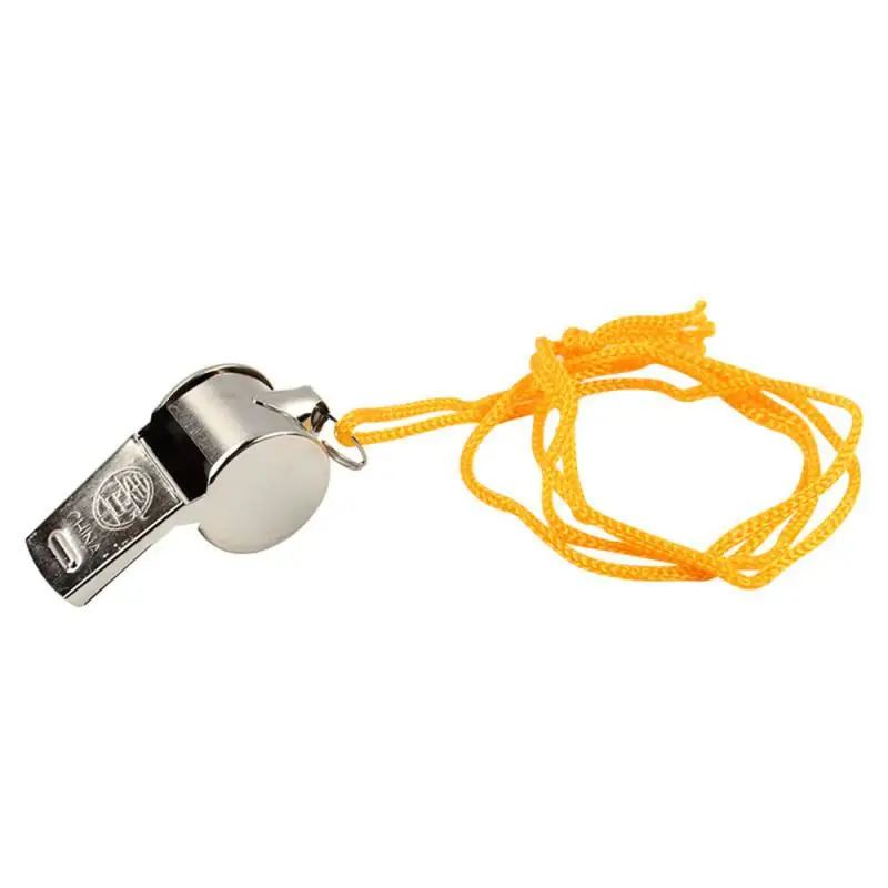 

Metal Whistle Stainless Steel Crisp Loud Hanging Rope Outdoor Sports Camping Hiking Training Game Sports Whistle