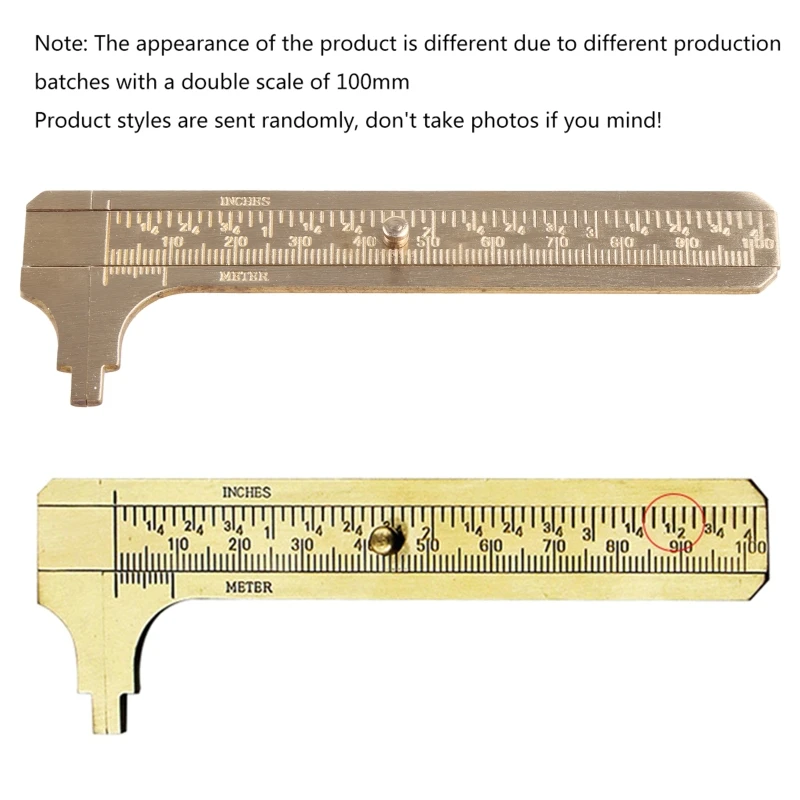 Brass Vernier Caliper Double Scales Pocket Sliding Vernier Caliper Measuring