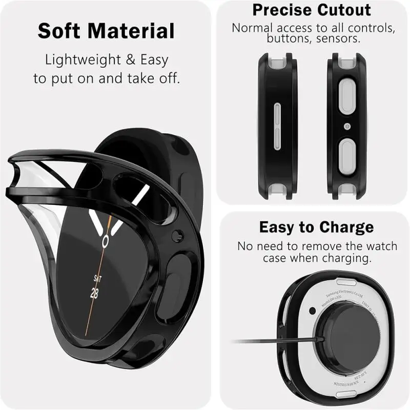 TPU-Schutzhülle für Samsung Galaxy Watch 9 40mm 44mm Displayschutz Uhrenhüllen für Galaxy Watch 8 44MM 40MM Schutzgehäuse – Detail 6