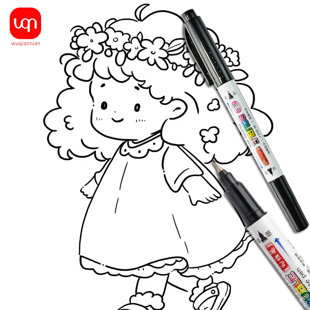 

WQN 3/6 шт. высококачественный двусторонний маркер на масляной основе, длительное письмо, прочный волокнистый наконечник, подходит для рисования и маркировки