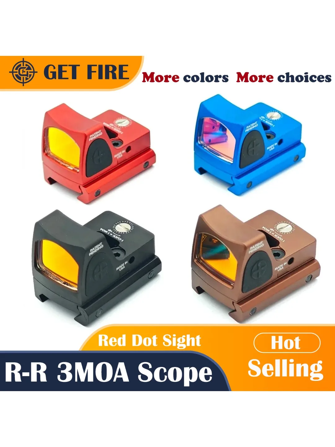 Tactische Mini Red Dot Reflex Sight 3.25 MOA R-R Voor Glock Pistol Scope w/20mm Mount - afbeelding 2
