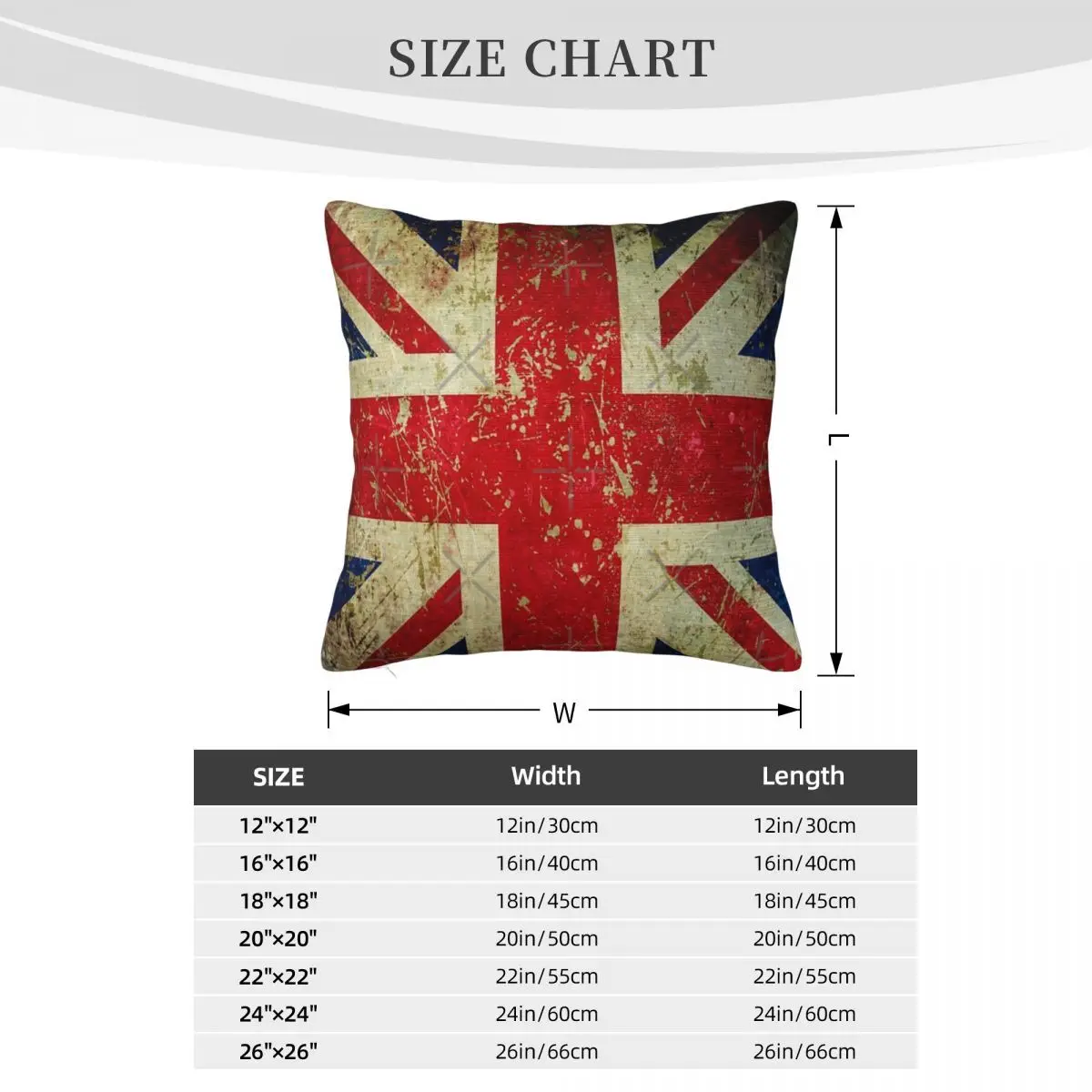 Grunge Union Jack-goresan efek logam bantal tubuh dekorasi rumah dan sarung bantal dekorasi penutup bantal