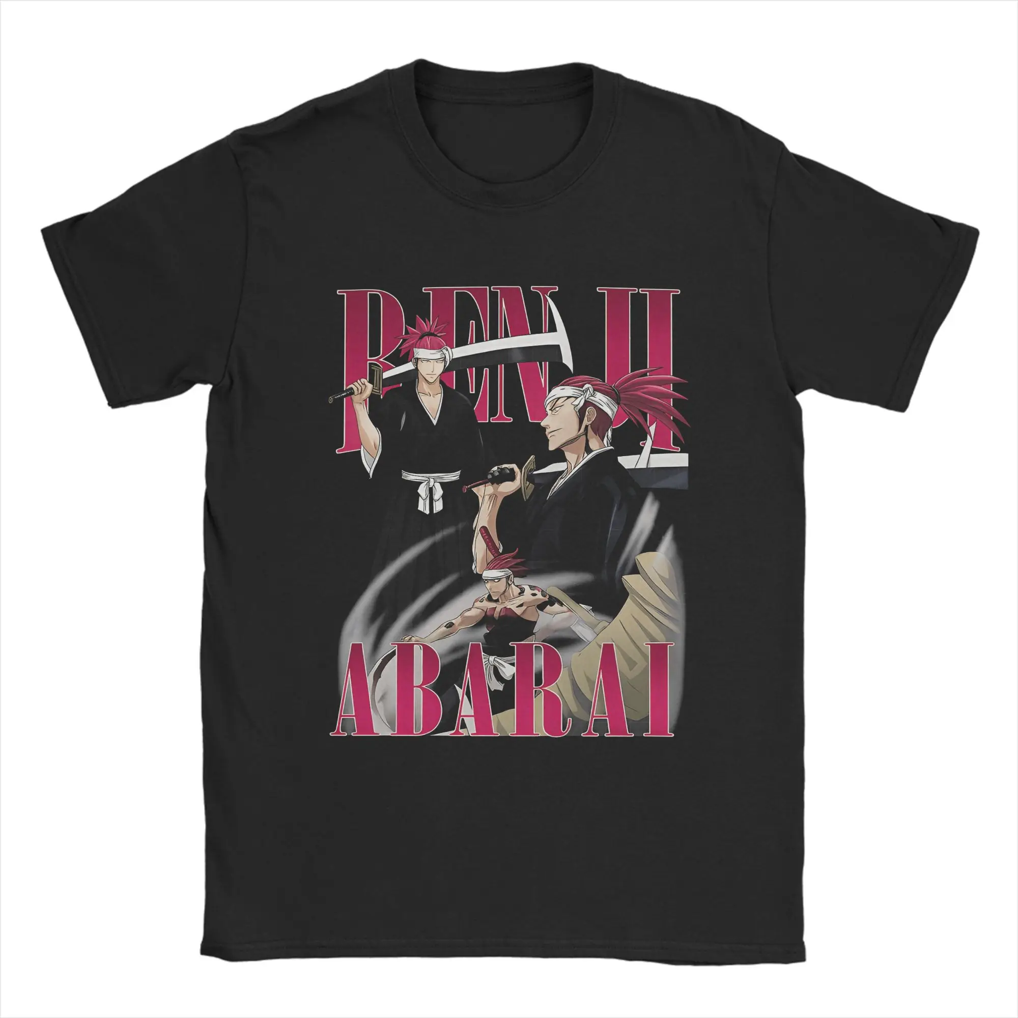 

Футболки Bleach Renji Abarai, мужские крутые футболки из чистого хлопка, футболка с круглым вырезом, одежда с короткими рукавами для взрослых