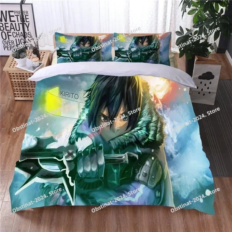 

Sword Art Online 3D Pattern Duvet Cover Sets with Pillowcases Bedding Sets Single Double Twin Full Queen King for Bedroom Decors