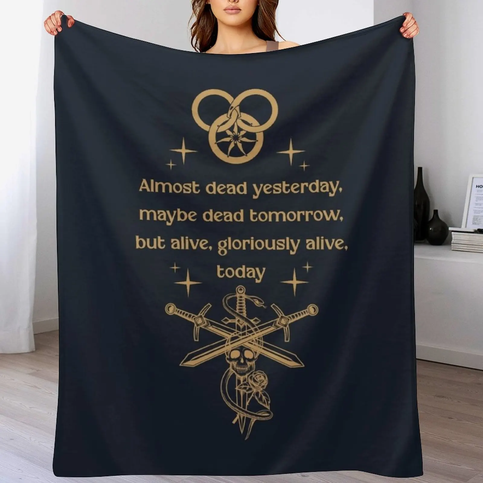 The Wheel of Time - Gloriously Alive! Throw Blanket halloween Heavy Soft Beds Blankets