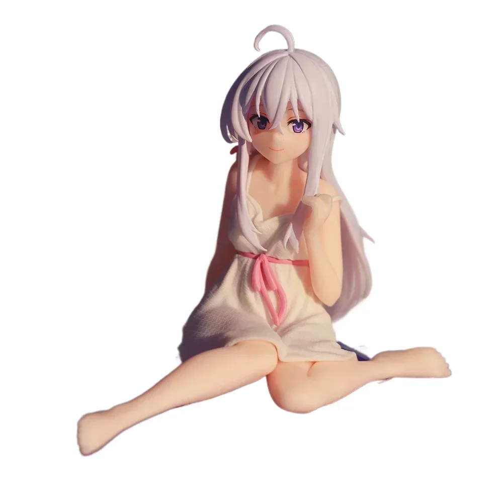 

New Anime Wandering Witch: The Journey Elaina Figure PVC Pajama sitting posture Model Toys Computer central control pendant