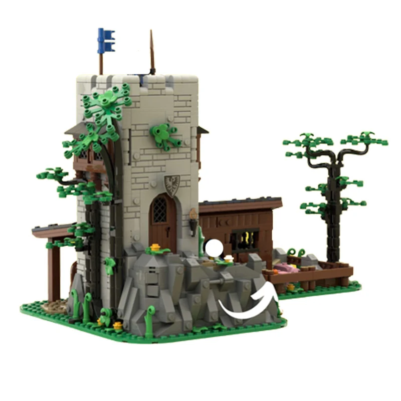 

MOC Creative Falcon's Watchtower Medieval Architecture Castle Model Building Blocks Bricks DIY Assemble Toys for Children gifts