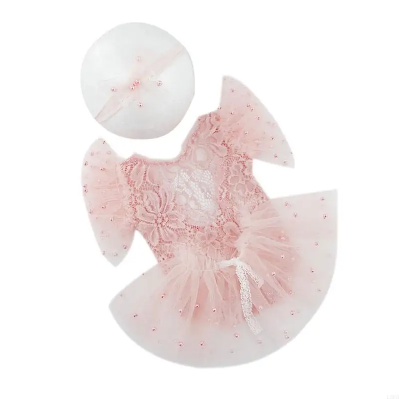 

L8RB Baby Photo Costume Hairsband и Tulue Платье новорожденных фото реквизит наряд фотошоут кружев