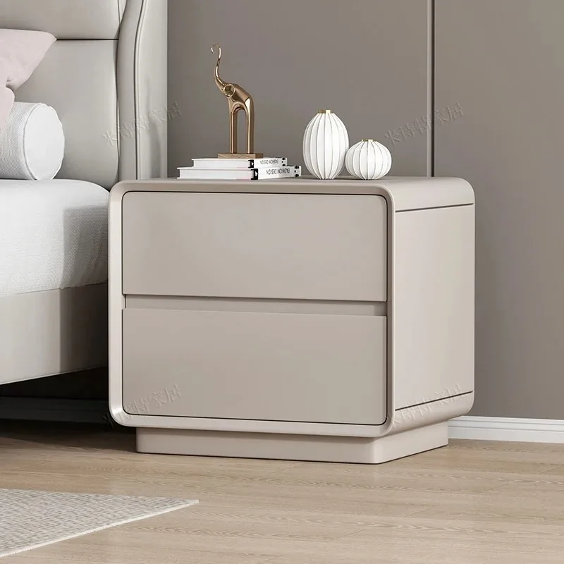 

Wooden Luxury Night Table Cute Minimalist Nordic Safev Drawers NightTable Organizer Storage Criado Mudo Space Saving Furniture