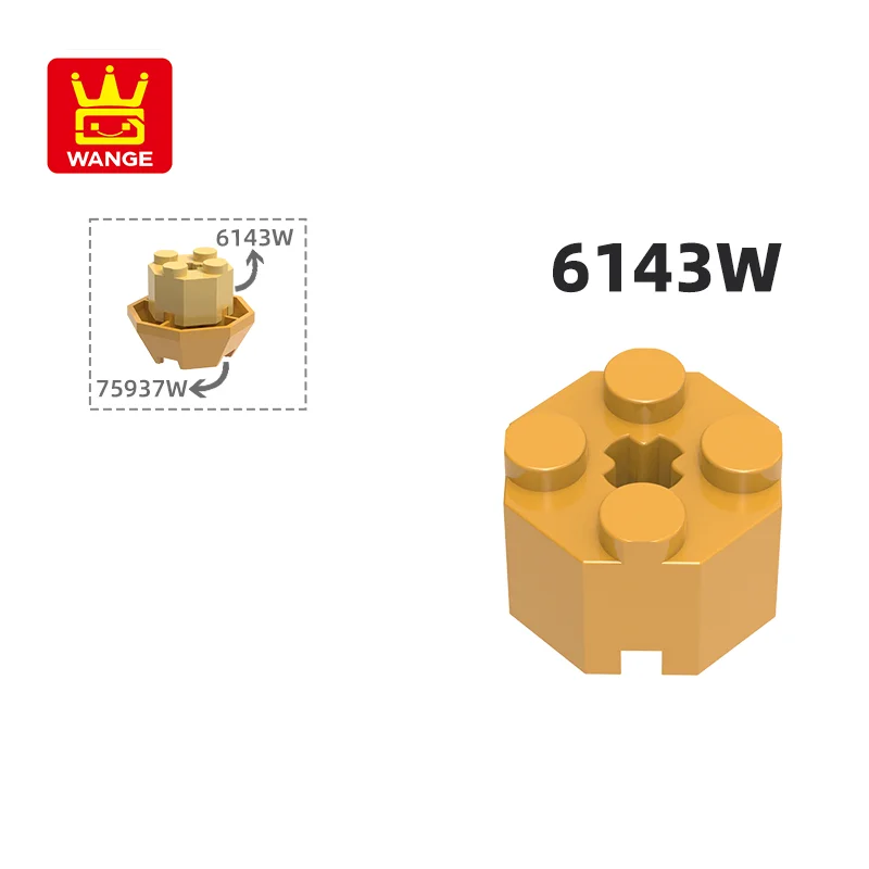 

Wange 6143W 100g/89PCS sides With 4 holes Round 2 x 2 with Axle Hole Block Moc Compatible with Brick DIY Children's Toy