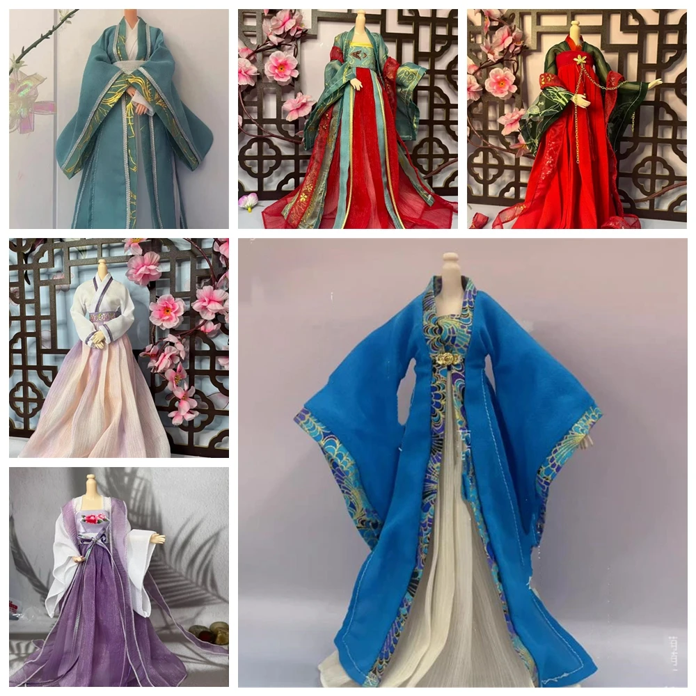 

Классический костюм, платье, масштаб 1/6, женский китайский наряд ханьфу, древняя юбка, модель одежды, Fit12 дюймов, фигурка солдата, игрушки