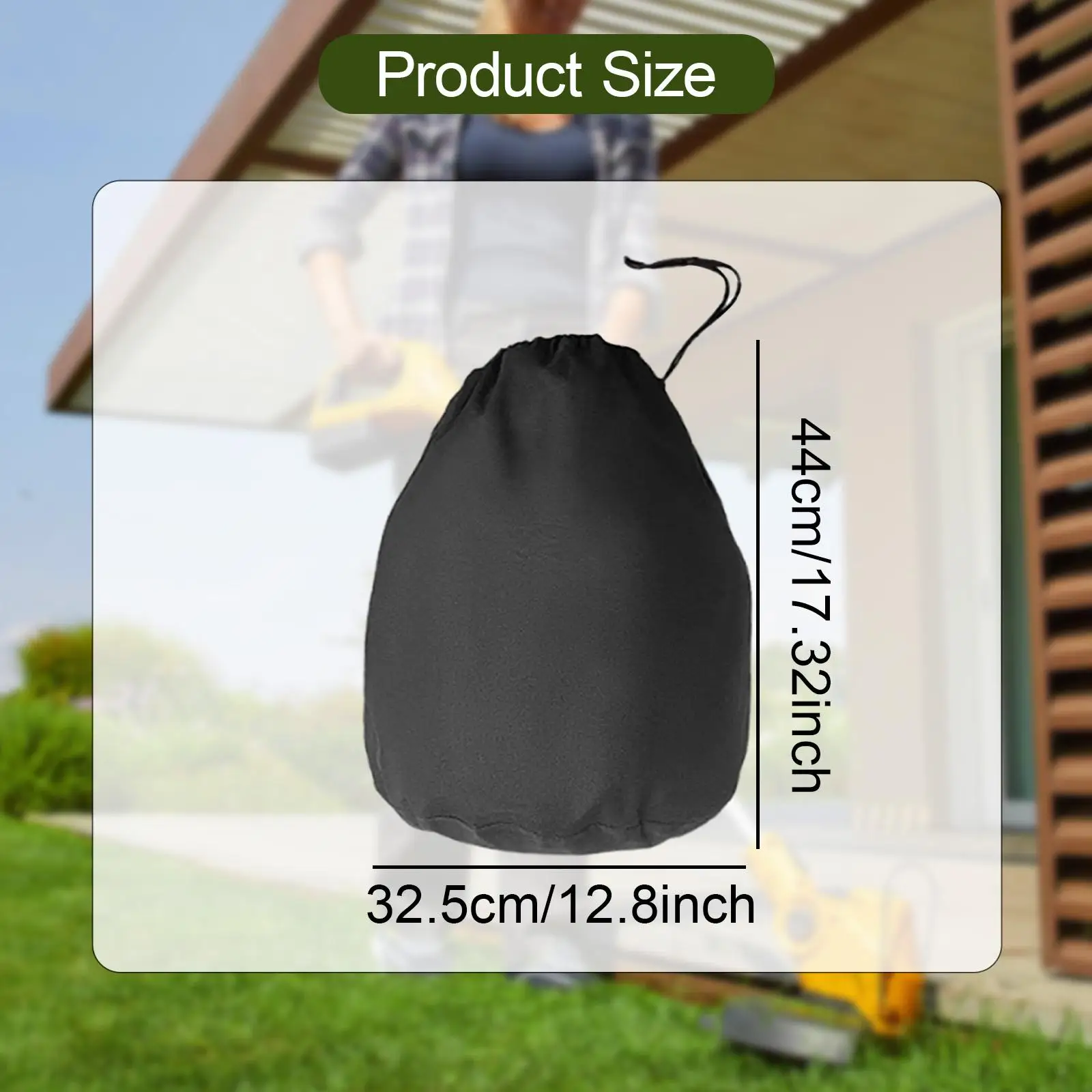 Trimmer Engine Cover Grass Trimmer Cover Outdoor,Dustproof,Heavy Duty,with Drawstring Waterproof for Brush Hedge
