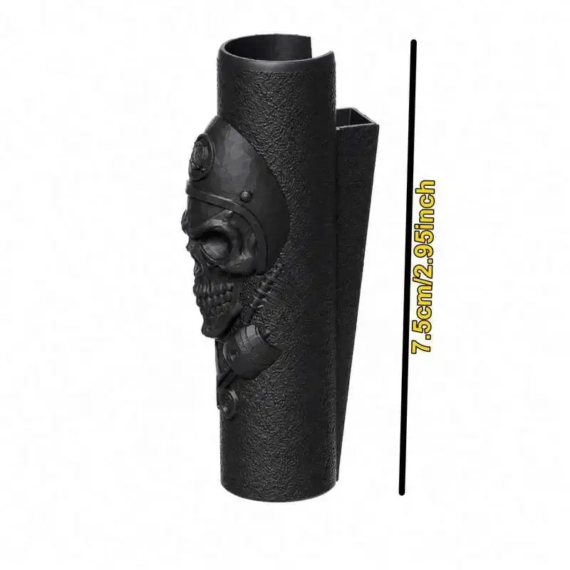 C Series Compatible Skull Pattern Lighter Cover Sleeve Rider Portable Flame Device Protector Storage Holder