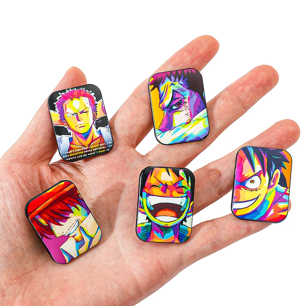 5 Pcs Cartoon Monkey D. Luffy Brooch Fashion Shanks Enamel Pin Metal Badge Jewelry Clothing Backpack Accessories