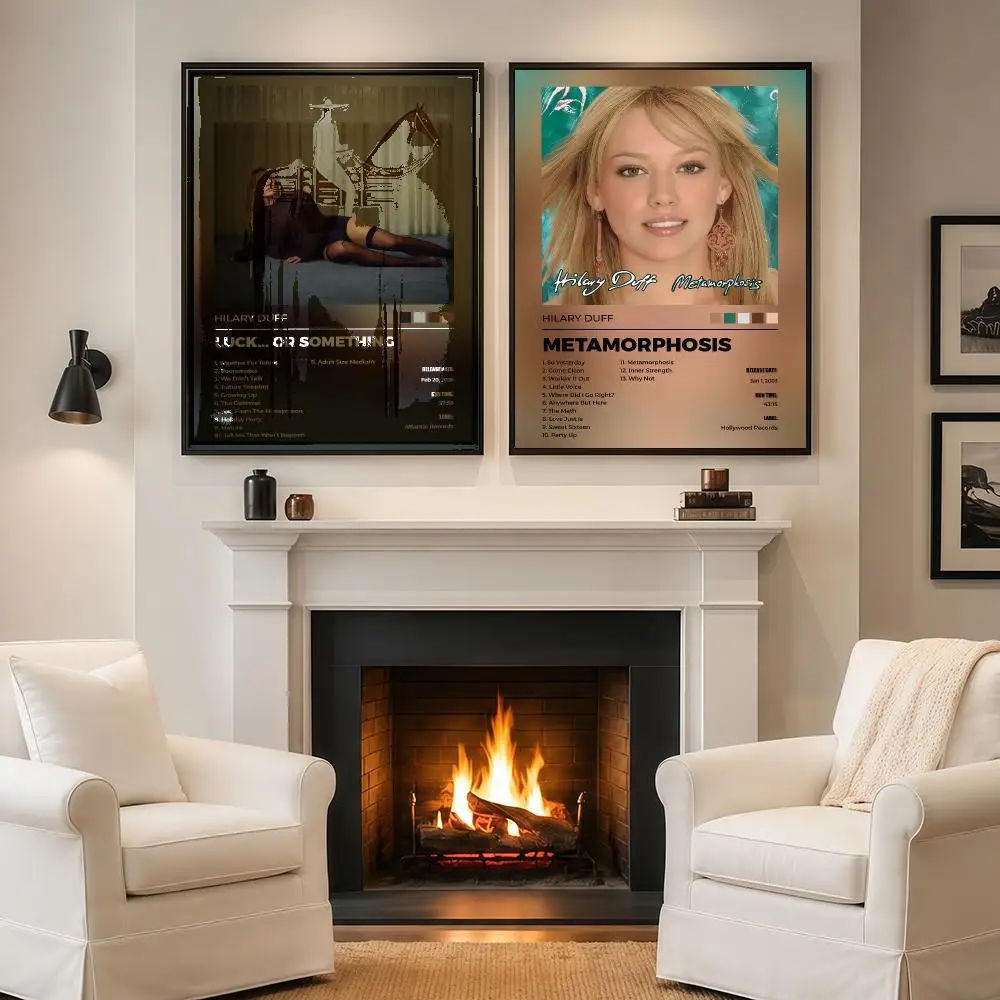 Singer H-Hilary Duff Luck Or Something Poster Frameless Wall Art Indoor Decor For Living Room Bedroom Bar Bedroom Wall Decor
