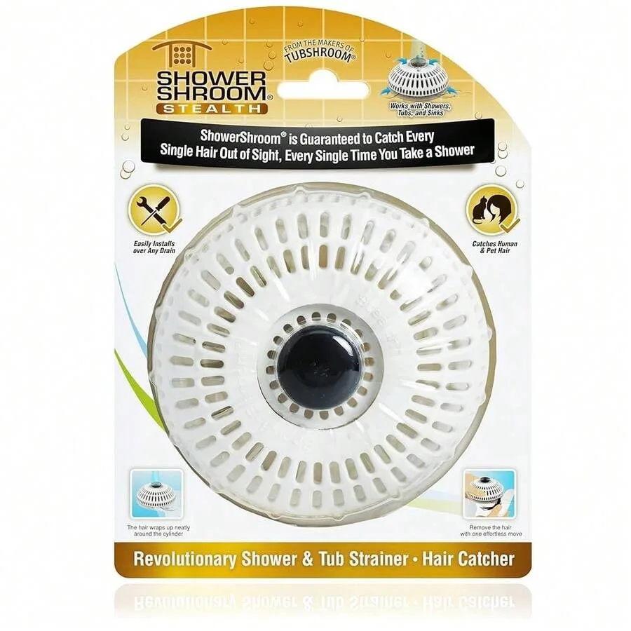 

Stealth Shower Hair Drain Catcher - Hair Stopper For Shower Drain, Bathtub, And Bathroom Sink, Will Not Impede Water Flow, Bath