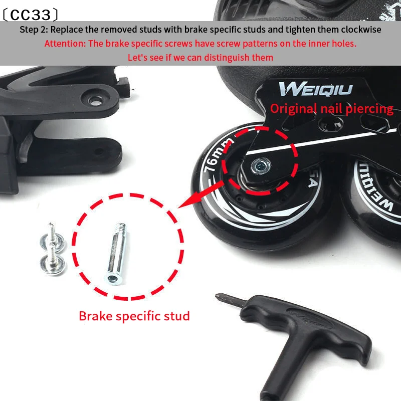 

Universal Roller Skate Brakes Stopper Replacement Kids Inline Skate Brake Roller Skate Block Pads Improving Safety〔CC33〕