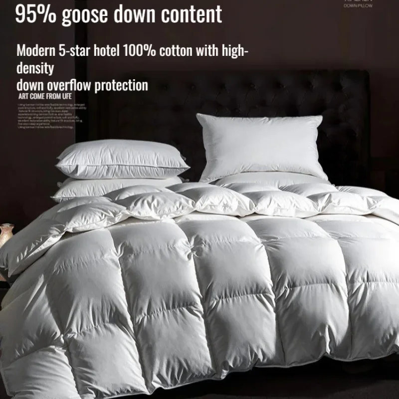 Down quilt white goose down quilt winter cotton thick quilt core winter quilt warm cashmere duvet cover core winter quilt