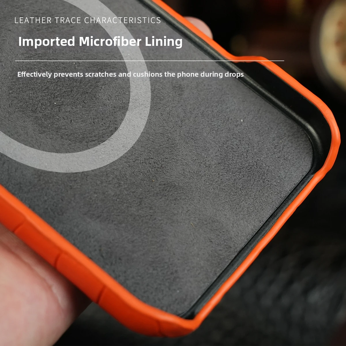 Luxury Genuine Leather for MagSafe Phone Case for iPhone 15 16 17  18 Pro Max 17Pro 18Pro 16Pro Magnetic Protection Back Cover - view 6
