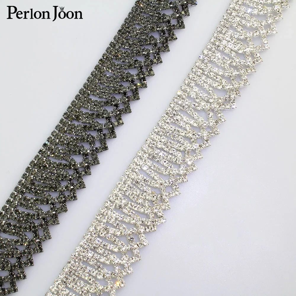 Shaking and sparkling rhinestone trim crystal webbing decorative diamond chain clothing accessories ML089