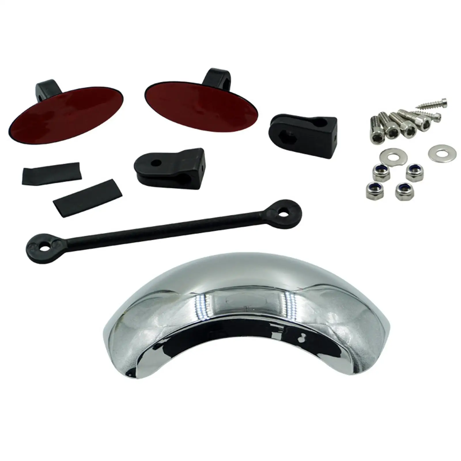 Universal Motorcycle Mirror 180 Central Windscreen Mount Blind Mirror for image 3