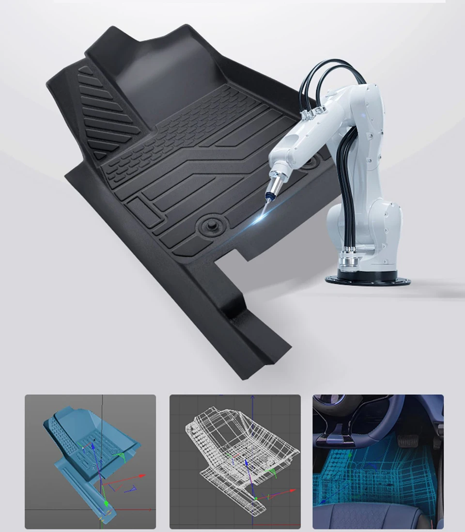 Gummi-Fußmatten-Set für VW Jetta MK7 2023, wasserdicht, Dropshipping, Innenraumzubehör, Teppiche, hochwertige Qualität. – Detail 3