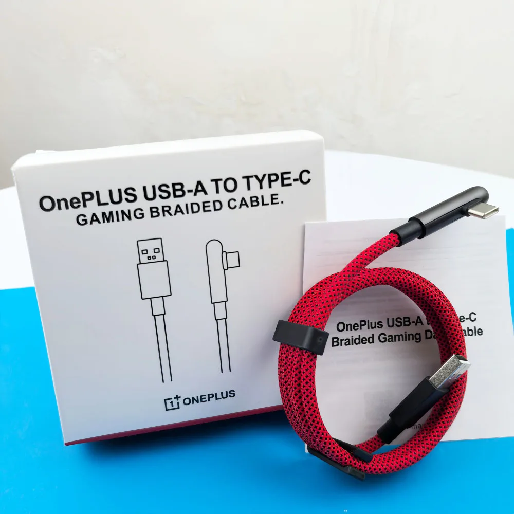 10A Original USB A To Type C Gaming Braided Elbow Cable Supervooc Fast Charging Cord For Oneplus 15 13 12 11 R Ace 3 5 Nord 5 4