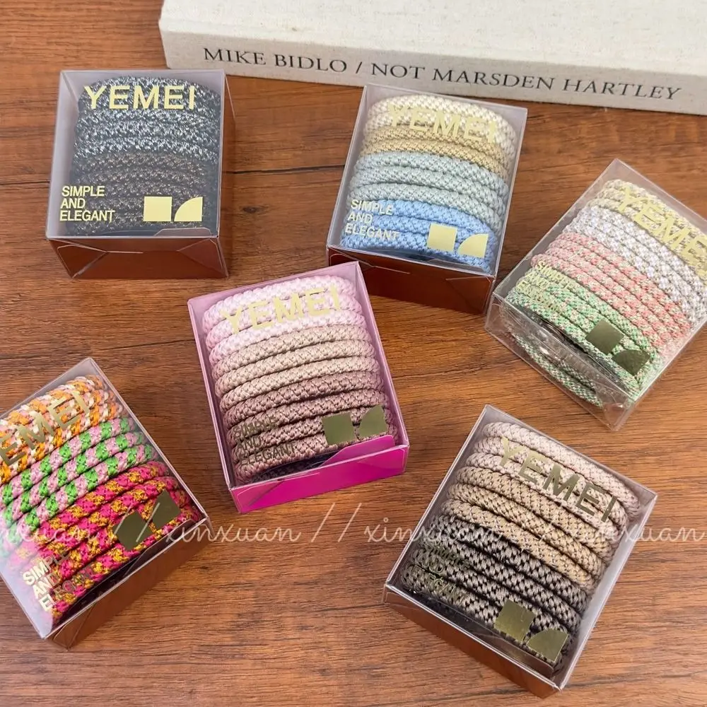 

Hair Tie Basic Hair Rope Set Cute Hair Ring 10pcs/Set Rubber Band Ponytail Holder Korean Style Colorful Hair Scrunchies Daily