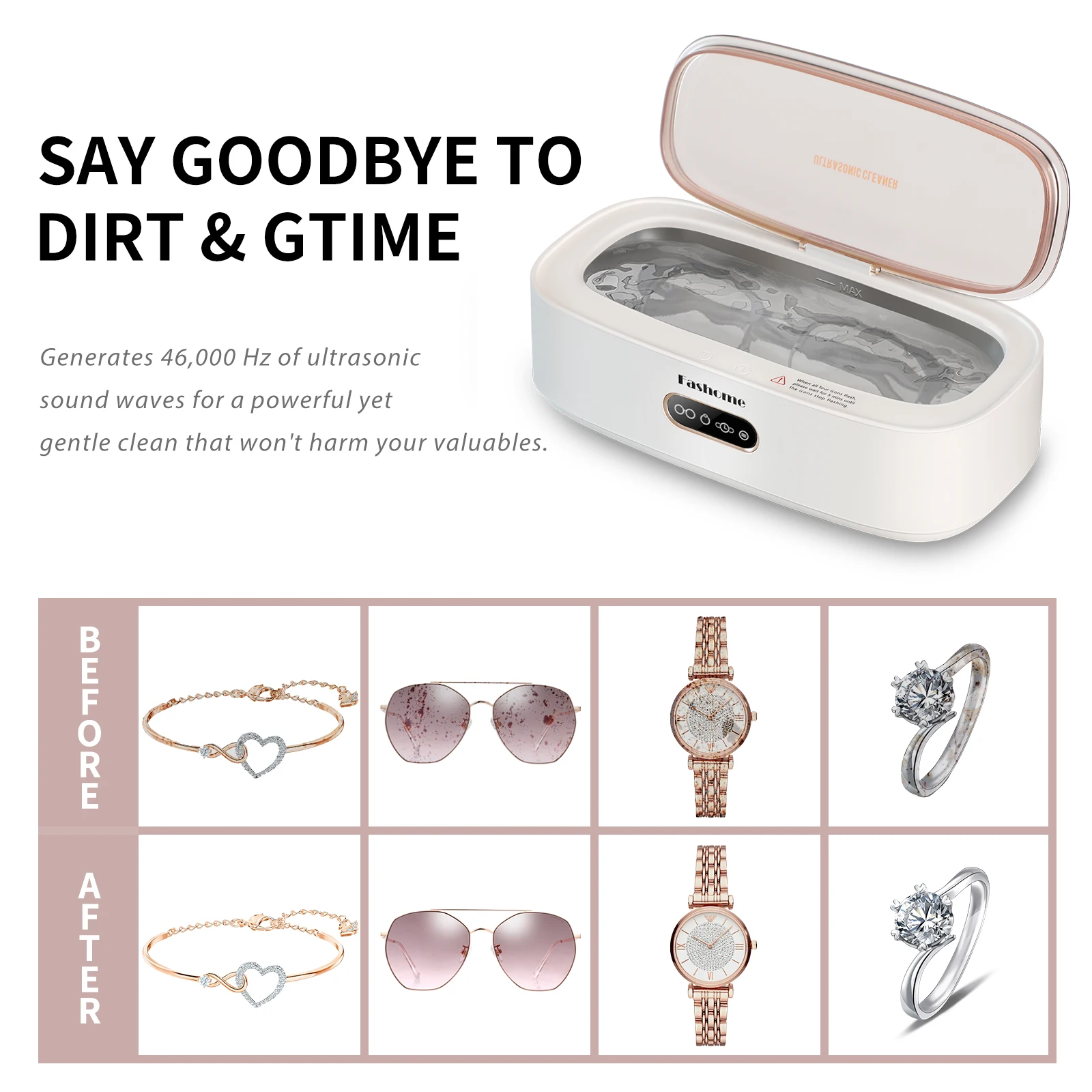 Ultrasonic Cleaner 15W Ultrasonic Glasses Jewelry Cleaner 300ML Ultrasonic Cleaning Machine Ultrasound Washing Bath For Glasses