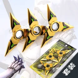 13CM Games Overwatch Genji Darts Cos Props Hand-Made Model Rotatable Alloy Ornament Cosplay Fan Gifts Halloween Cosplay prop