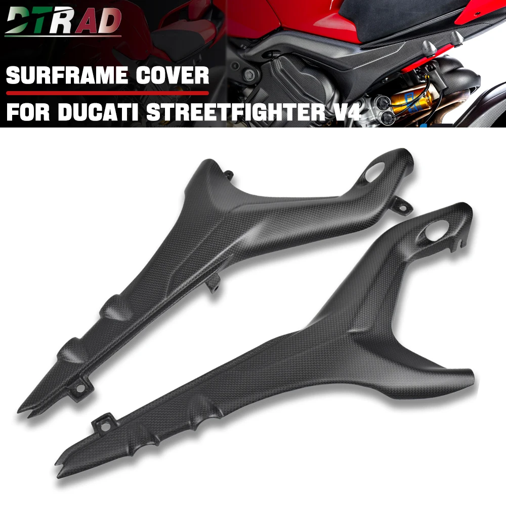 

For DUCATI Streetfighter V4 V4S Subframe Cover 2020-2023 2024 Carbon Fiber Frame Cover Seat Side Panels Motorcycle Accessories