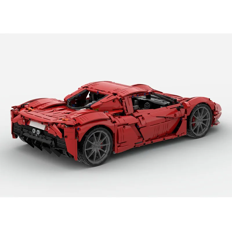 MOC-232744 New Classic Super Sports Car Building Block Model,3,499 Parts, Birthday Building Block Gift Toy for Boys and Children